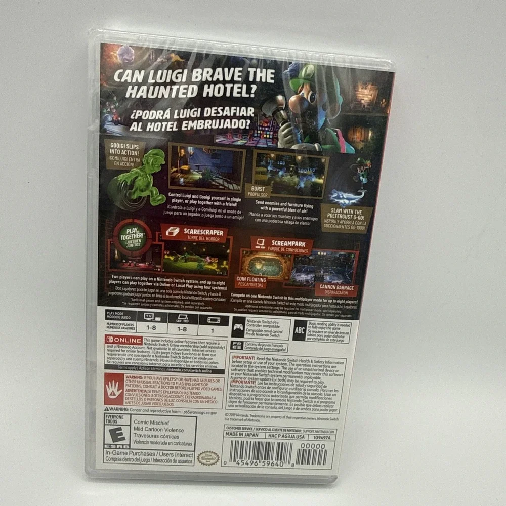 NINTENDO LUIGIS MANSION 3 SWITCH Factory Sealed
